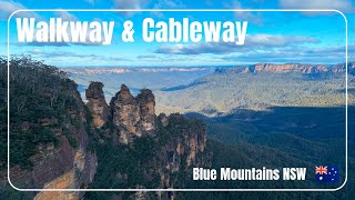 4K HDR Scenic Walkway Scenic Cableway  Blue Mountains Walking Tour  NSW Australia Walk [upl. by Atimed834]