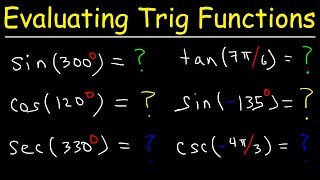 How To Use Reference Angles to Evaluate Trigonometric Functions [upl. by Ahsiruam667]