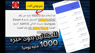 ربح ثابت 1000 جنيه يوميا والسحب فودافون كاش 🔥😱 باثبات سحب 15 الف جنيه للمبتدئين بدون خبره أو مجهود [upl. by Hoffer]