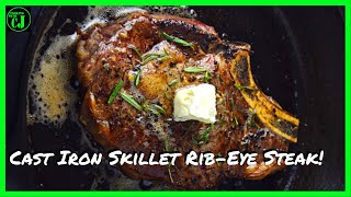 Cast Iron Steak  How to cook a ribeye steak in a cast iron pan [upl. by Hayidan]