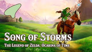 The Legend of Zelda Ocarina of Time  Song of Storms  Ocarina tutorial  tabs [upl. by Llydnek908]