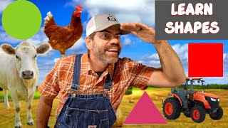 Shape Hunting Adventure on the Farm Educational Kids Video [upl. by Heidie653]