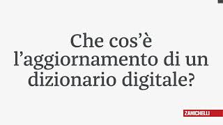 Che cosè laggiornamento di un dizionario digitale [upl. by Leonelle]