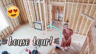 WALKING THROUGH OUR NEW HOUSE HOME BUILDING UPDATE [upl. by Nilla]