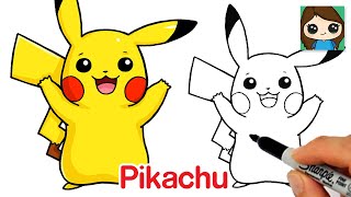 How to Draw Pikachu  Pokemon [upl. by Akenat]