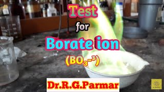 Test for borate ion  Inorganic Qualitative Analysis [upl. by Tubb640]