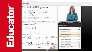 Free Radical Halogenation  Organic Chemistry [upl. by Ainocal]