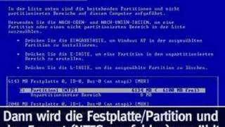 Windows XP  Festplatte Formatieren [upl. by Burns648]