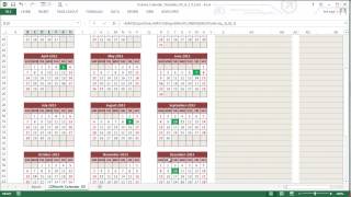 Custom Printable Calendar US in Excel [upl. by Aizatsana643]