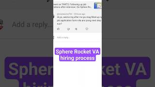 Sphere Rocket VA application process FAQ freelancing virtualassistant workfromhome shorts [upl. by Dust]