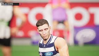 Collingwood V Geelong R11 2021 AFL evolution 2 [upl. by Eemak]