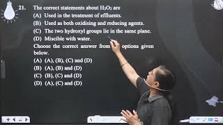 The correct statements about H2O2 are Aampnbsp Used in the treatment of effluents Bampnbsp Us [upl. by Ettennaej421]