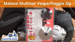 Malossi Multivar monteren Vespa Piaggio Zip 4takt [upl. by Aniuqahs211]