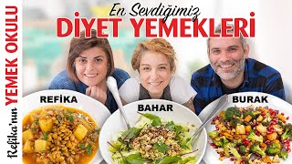 Bizi Zayıflatan Yemekleri Yaptık  En Sevdiğimiz 3 Diyet Tarifi  Salata Fırında Sebze Mercimek [upl. by Hyacintha]