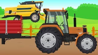 Extra Tractor and Yellow Combine Harvester  Channel about Tractors and Harvesters [upl. by Certie40]