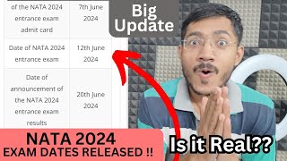 NATA 2024 Exam Dates Released 😱😱 Is it real nata2024 barch [upl. by Norramic141]