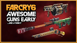 Far Cry 6  ADVANCED GUN GUIDE  Powerful Weapons Early [upl. by Tevis]