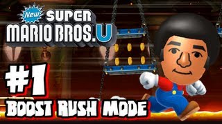 New Super Mario Bros U Wii U  Boost Rush Mode 1 [upl. by Devina]