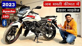 2023 TVS Apache RTR 180 2V BS6 Latest Model 30  New Changes Mileage Price  apache 2023 model [upl. by Lansing]