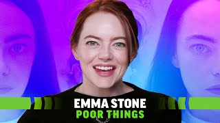 Emma Stone Interview There Was Zero Embarrassment on the Poor Things Set [upl. by Madison]