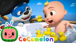 5 Little Ducks Bath Time  NEW 🛁 CoComelon Animal Time  Animals for Kids [upl. by Atiugram]