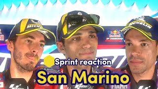 San Marino sprint podium reactions HD [upl. by Mueller]