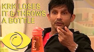 KRK Throws A Bottle At Rohit  Bigg Boss India  Big Brother Universe [upl. by Blake]