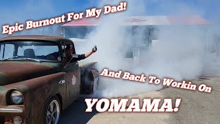 Massive Burnout With My Fargo amp Custom Intake Manifold For YOMAMA [upl. by Gilpin]