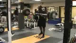 Wake Forest Aaron Curry powercleans 374 [upl. by Nosac]