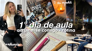 1° DIA DE AULA presencial noturno  arrumese comigo rotina [upl. by Sone517]