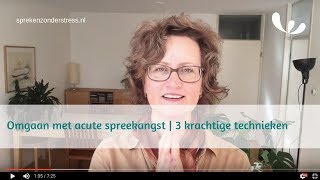 Omgaan met acute spreekangst [upl. by Gus]