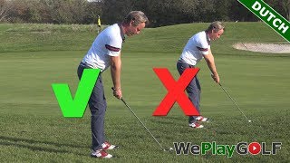 Golf tip De correcte houding en bal positie voor een ijzer 7 [upl. by Airbas]