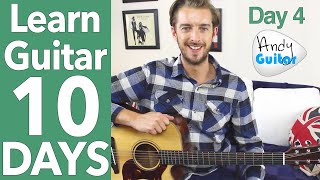 Guitar Lesson 4  Your First Riff 10 Day Guitar Starter Course [upl. by Hessney720]