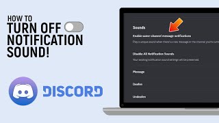 How to Disable Notification Sound on Discord Software on PCLaptop easy [upl. by Oinotla74]