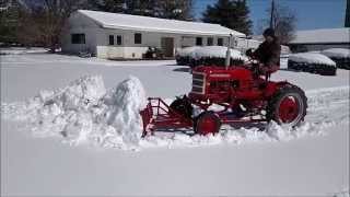 Farmall Cub V Plow Snow Plowing [upl. by Ydnas]