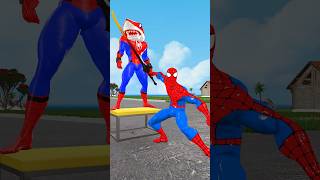 SpiderMan who is the strongest 🐬GTA vs hulk vs venom vs shark Spiderman gta spiderman [upl. by Airdnaz960]