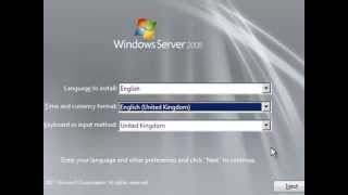 How to install Window Server 2008 tutorial [upl. by Airogerg]