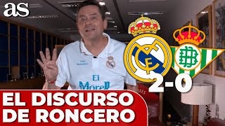 RONCERO y su MENSAJE para MBAPPÉ ¡y el BARÇA tras el REAL MADRID 2 BETIS 0 [upl. by Bacon]