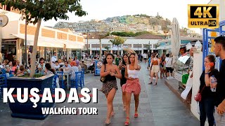 Kuşadası Walking Tour l August 2021 Turkey 4K HDR [upl. by Anaig343]