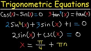 Solving Trigonometric Equations Using Identities Multiple Angles By Factoring General Solution [upl. by Clayberg904]