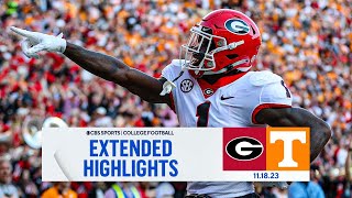 No 1 Georgia at No 18 Tennessee Extended Highlights I CBS Sports [upl. by Kannav]