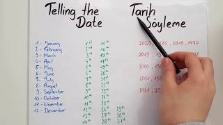 Ingilizce Tarih Söyleme  TELLING THE DATE [upl. by Lesh]