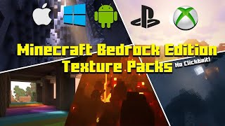 Top 5 BEST TEXTURE PACKS For Minecraft BEDROCK Edition 2024 WORKING IN 120 MCPE and Windows 10 [upl. by Reltuc]