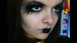 Dramatic Goth Costume Makeup [upl. by Einhpad]