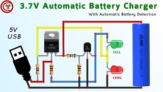 Simple 37 volt battery charger with auto cut off [upl. by Drislane894]