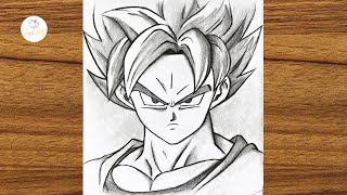 How To Draw Goku Super Saiyan blue  Easy drawing ideas for beginners  Beginners drawing [upl. by Torruella]