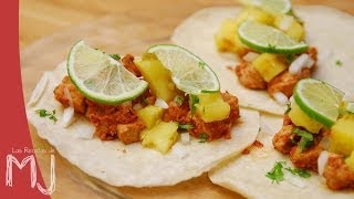 TACOS AL PASTOR MEXICANOS  Receta mexicana [upl. by Elletnuahc]