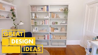 DIY Bookcase Makeover  DIY  Great Home Ideas [upl. by Mrots315]