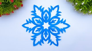 How To Make Paper Christmas Snowflakes  DIY Snowflakes Cutting Design  Christmas Tree Ornaments [upl. by Yorgo29]