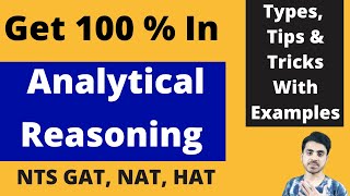 Analytical Reasoning Complete Portion Concept Types Tips and Tricks For NTS GAT General NAT HAT [upl. by Reseda]